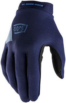 100% Ridecamp Gloves - Navy/Slate Blue, Full Finger, MEDIUM