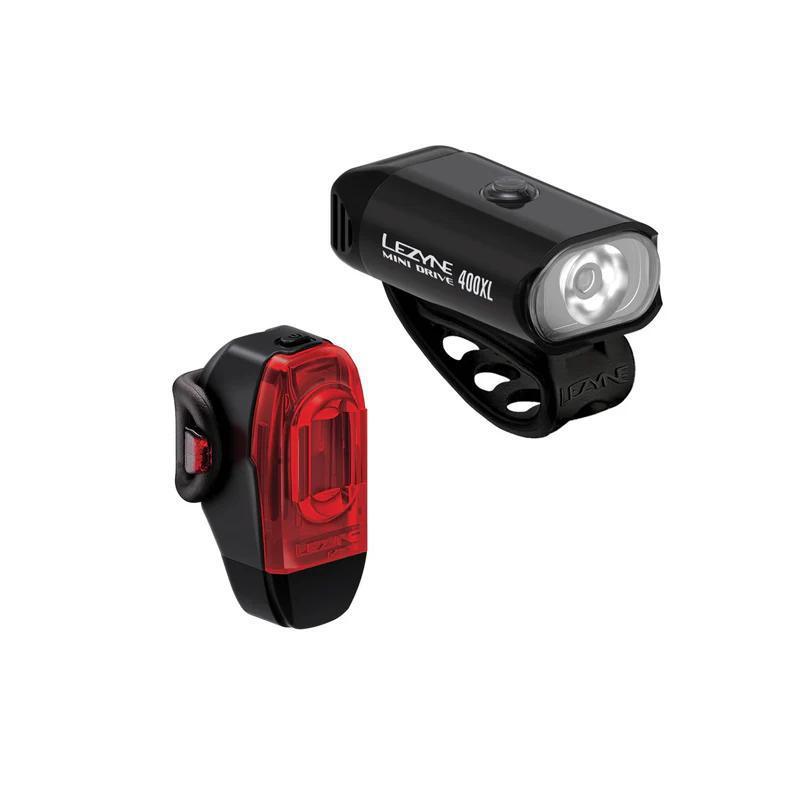Lezyne MINI DRIVE 400XL / KTV DRIVE+ LED FRONT AND REAR BIKE LIGHT SET
